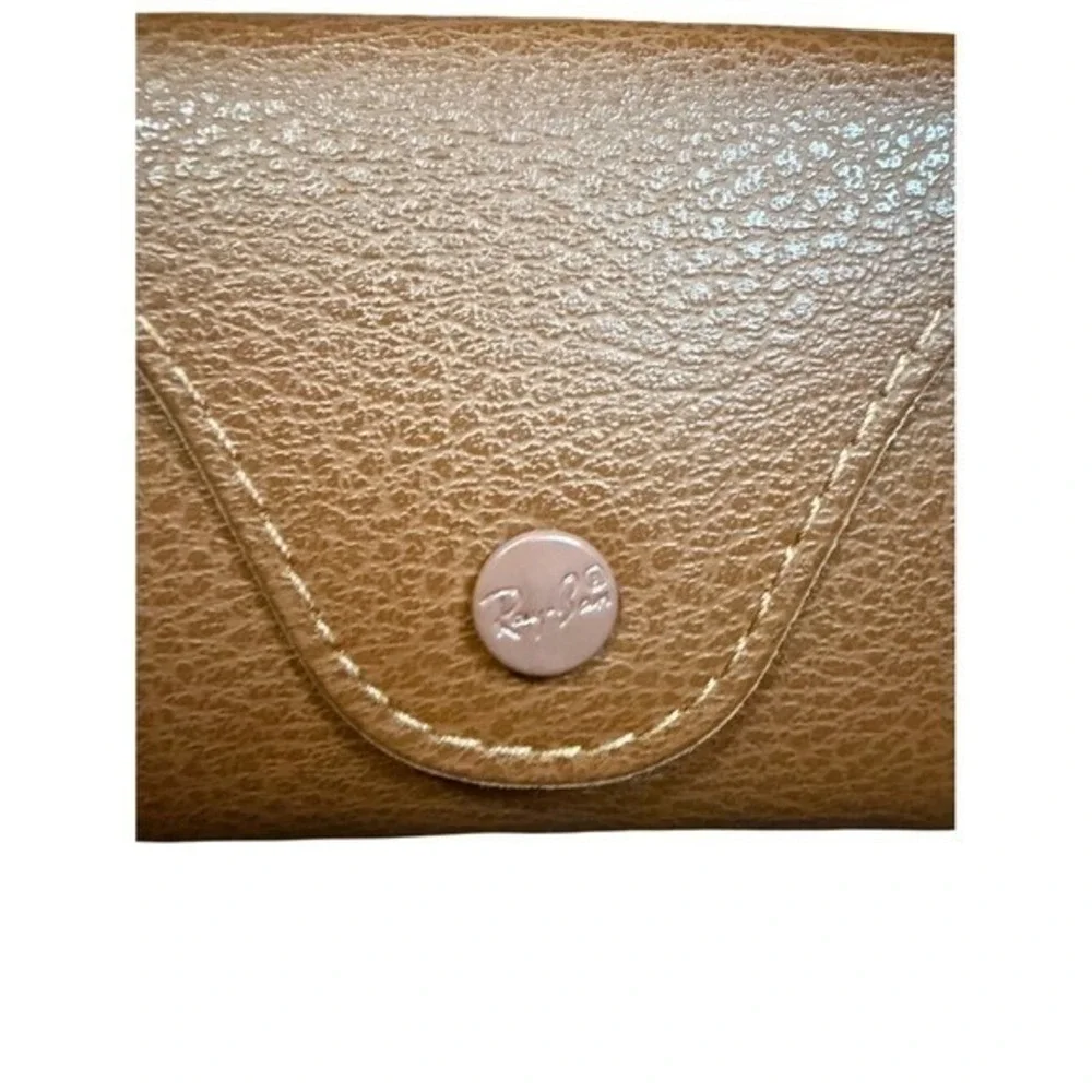 Ray-Ban Textured Brown‎ Faux Leather Sunglasses Case with Velvet Lining-Flaw